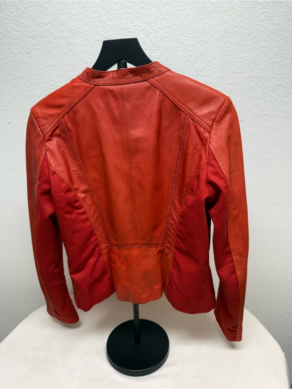 Women’s Orange  Leather Moto Jacket by Marc New York Andrew Marc - Picture 4 of 11